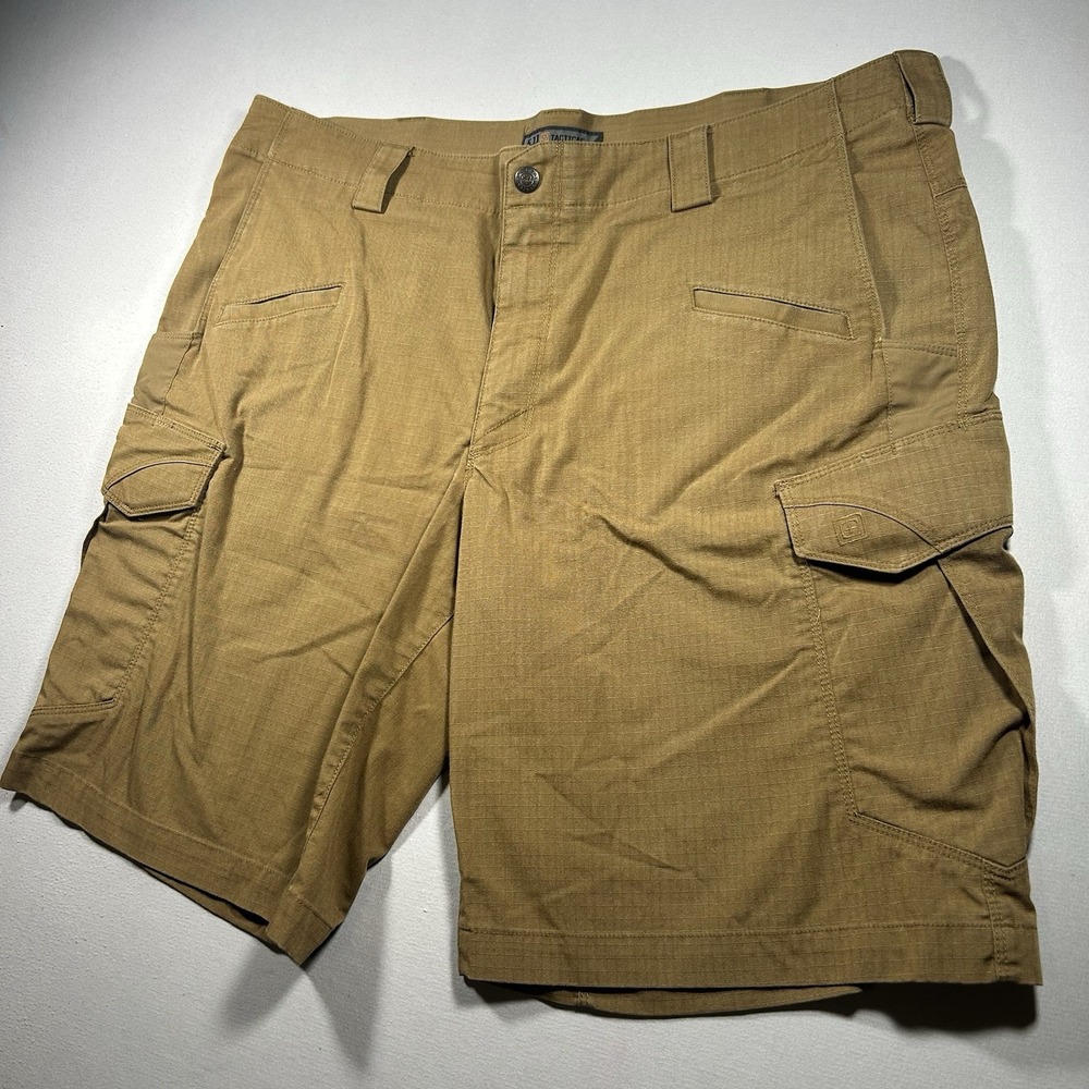 5.11 Tactical Cargo Shorts Men’s 38 Coyote Brown Ripstop Multi-Pocket
